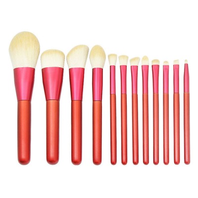 Professional Cosmetic Brushes Set 12pcs Luxury makeup brush powder eyebrow facial make up brushes with custom private label