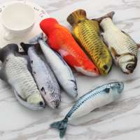 Artificial Fish Plush Pet Puppy Dog Toys Sleeping Toy Cat Mint Catnip Toys Cute Fish Tank