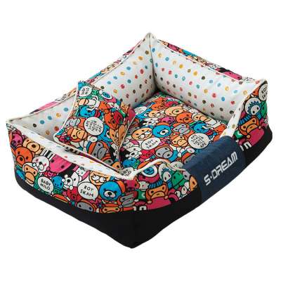 Wholesale Pet Dog Cat Bed Luxury Cartoon Printing dog bed