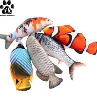 Realistic Moving Fish  Wiggle Fish Catnip Toys Electric Flopping Cat Kicker Fish Toy